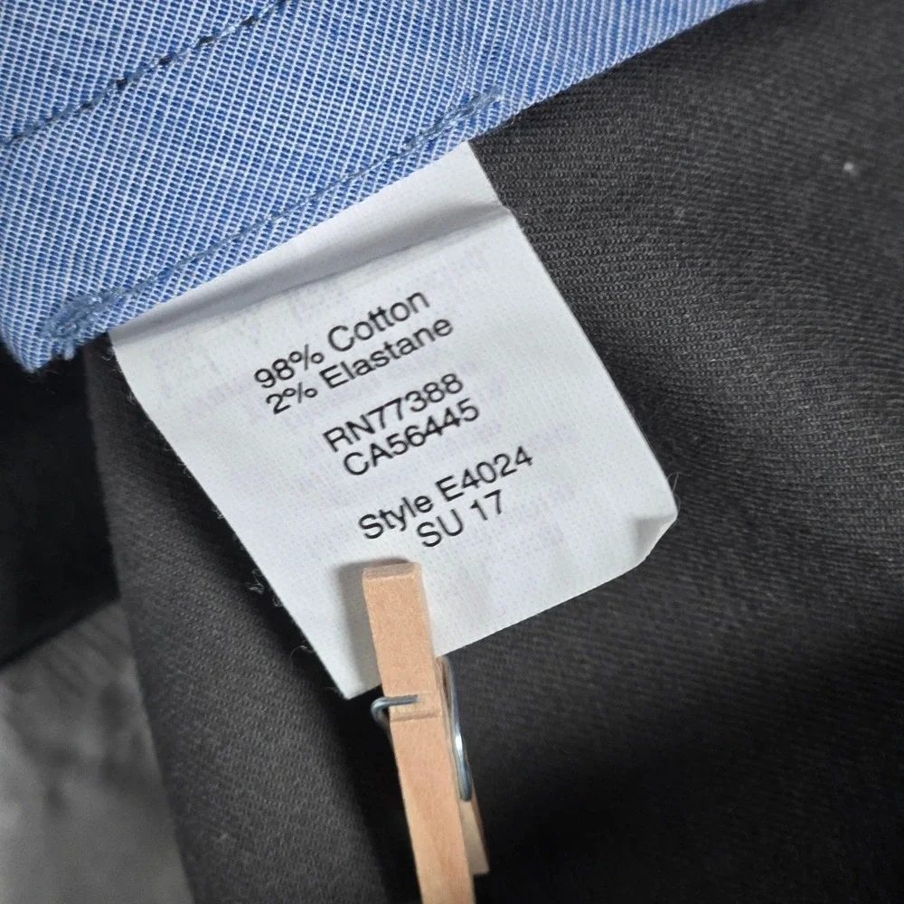 J. Crew Flex slim-fit Driggs khaki pant in Coal Grey 36/32‎ NWT